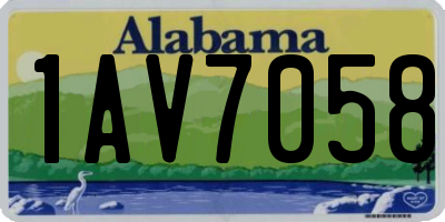 AL license plate 1AV7058