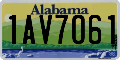 AL license plate 1AV7061