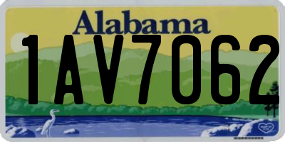 AL license plate 1AV7062