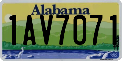 AL license plate 1AV7071