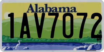 AL license plate 1AV7072