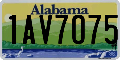 AL license plate 1AV7075