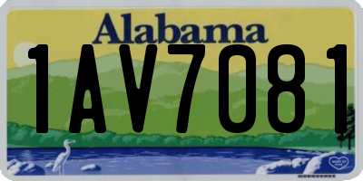 AL license plate 1AV7081