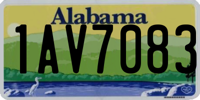 AL license plate 1AV7083