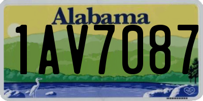 AL license plate 1AV7087