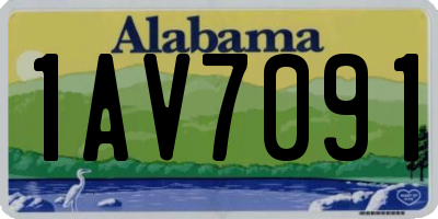 AL license plate 1AV7091