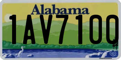 AL license plate 1AV7100