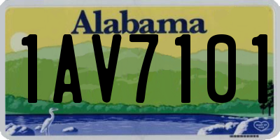 AL license plate 1AV7101