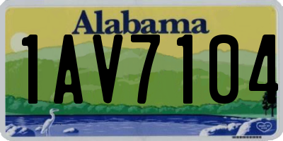 AL license plate 1AV7104