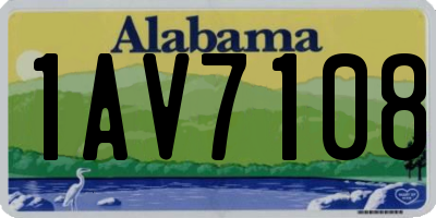 AL license plate 1AV7108