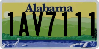 AL license plate 1AV7111