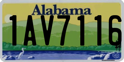 AL license plate 1AV7116