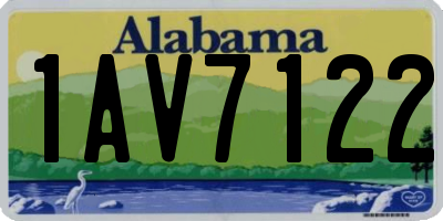 AL license plate 1AV7122