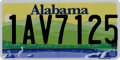 AL license plate 1AV7125