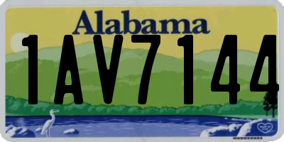 AL license plate 1AV7144