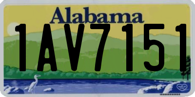 AL license plate 1AV7151