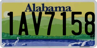 AL license plate 1AV7158