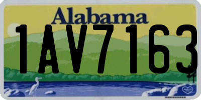 AL license plate 1AV7163