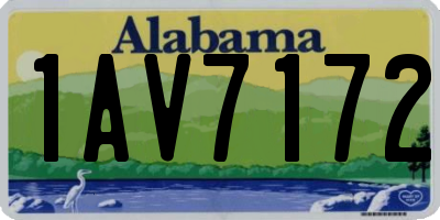 AL license plate 1AV7172