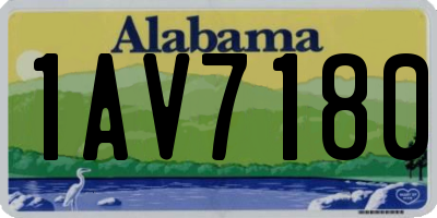 AL license plate 1AV7180