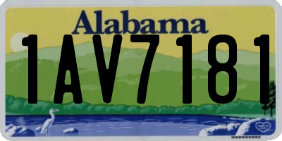 AL license plate 1AV7181