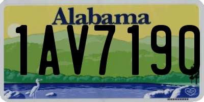 AL license plate 1AV7190