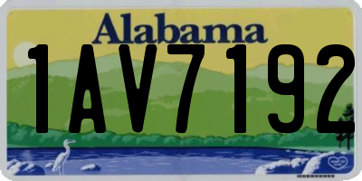 AL license plate 1AV7192