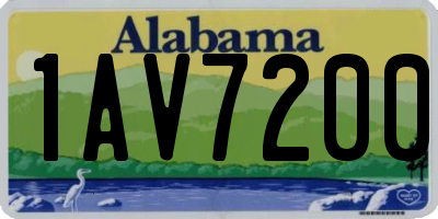 AL license plate 1AV7200