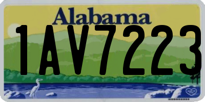 AL license plate 1AV7223