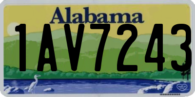 AL license plate 1AV7243