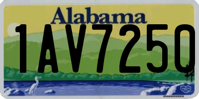 AL license plate 1AV7250