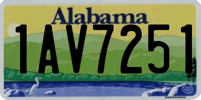 AL license plate 1AV7251