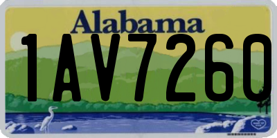 AL license plate 1AV7260