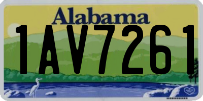 AL license plate 1AV7261