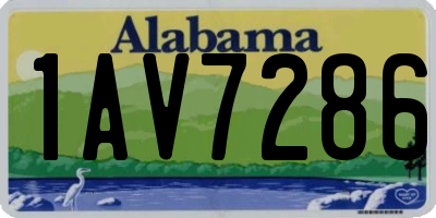 AL license plate 1AV7286