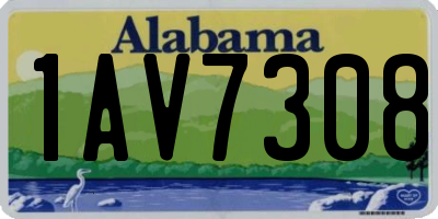 AL license plate 1AV7308