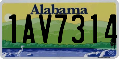 AL license plate 1AV7314