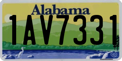 AL license plate 1AV7331