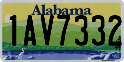 AL license plate 1AV7332