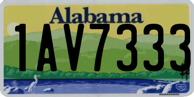 AL license plate 1AV7333