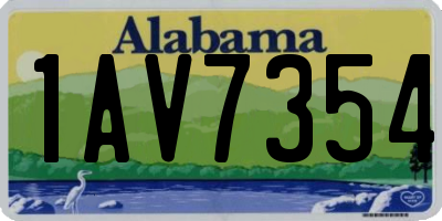 AL license plate 1AV7354