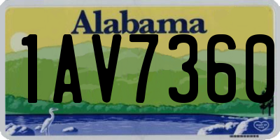 AL license plate 1AV7360