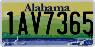 AL license plate 1AV7365