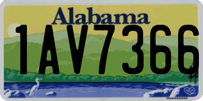 AL license plate 1AV7366