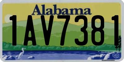 AL license plate 1AV7381