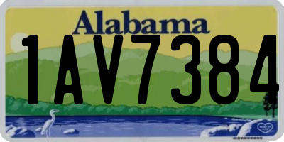 AL license plate 1AV7384