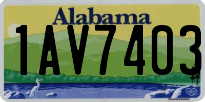 AL license plate 1AV7403