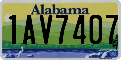 AL license plate 1AV7407