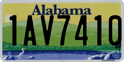 AL license plate 1AV7410