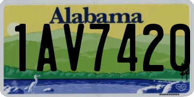 AL license plate 1AV7420